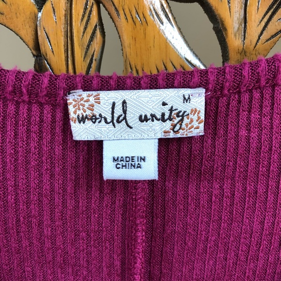 World Unity Long-Sleeve Ribbed Lace Detail Tunic - Picture 2 of 7